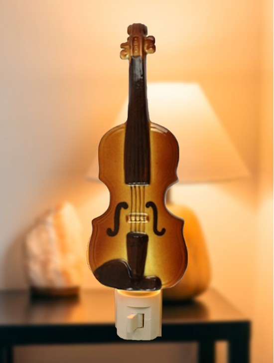 Porcelain Violin Night Light with Gift Box Porcelain Violin Night Light with Gift Box